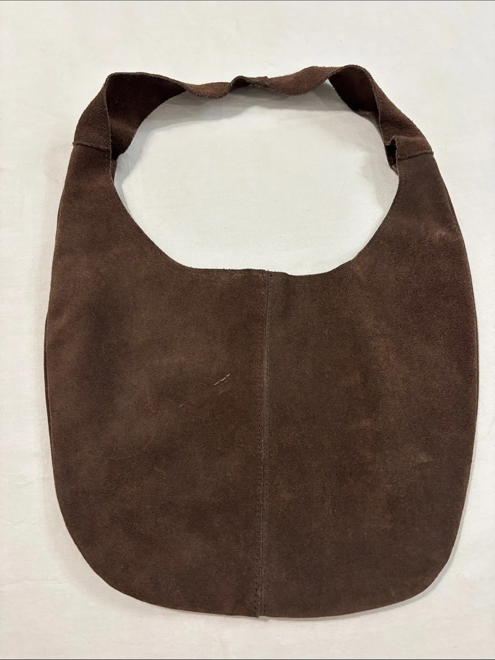 Brown Suede Boho Hobo Mini Shoulder Bag